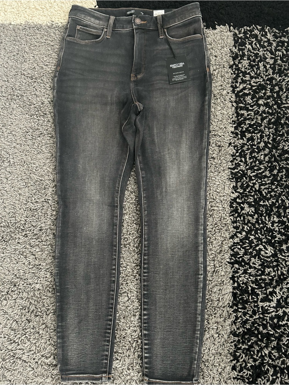✅ NWT Simply Vera Vera Wang Beyond Denim High Rise Skinny Jeans Size 10